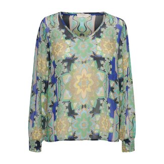 CREAM 10610978 Crcarolina blouse floral tropical blu