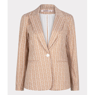 ESQUALO SP23.17000 Blazer stretch block print sand