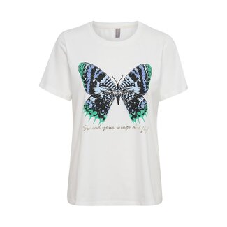 CULTURE 50109442 Gith butterfly t-shirt spring gardenia