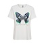 CULTURE 50109442 Gith butterfly t-shirt spring gardenia