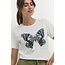 CULTURE 50109442 Gith butterfly t-shirt spring gardenia