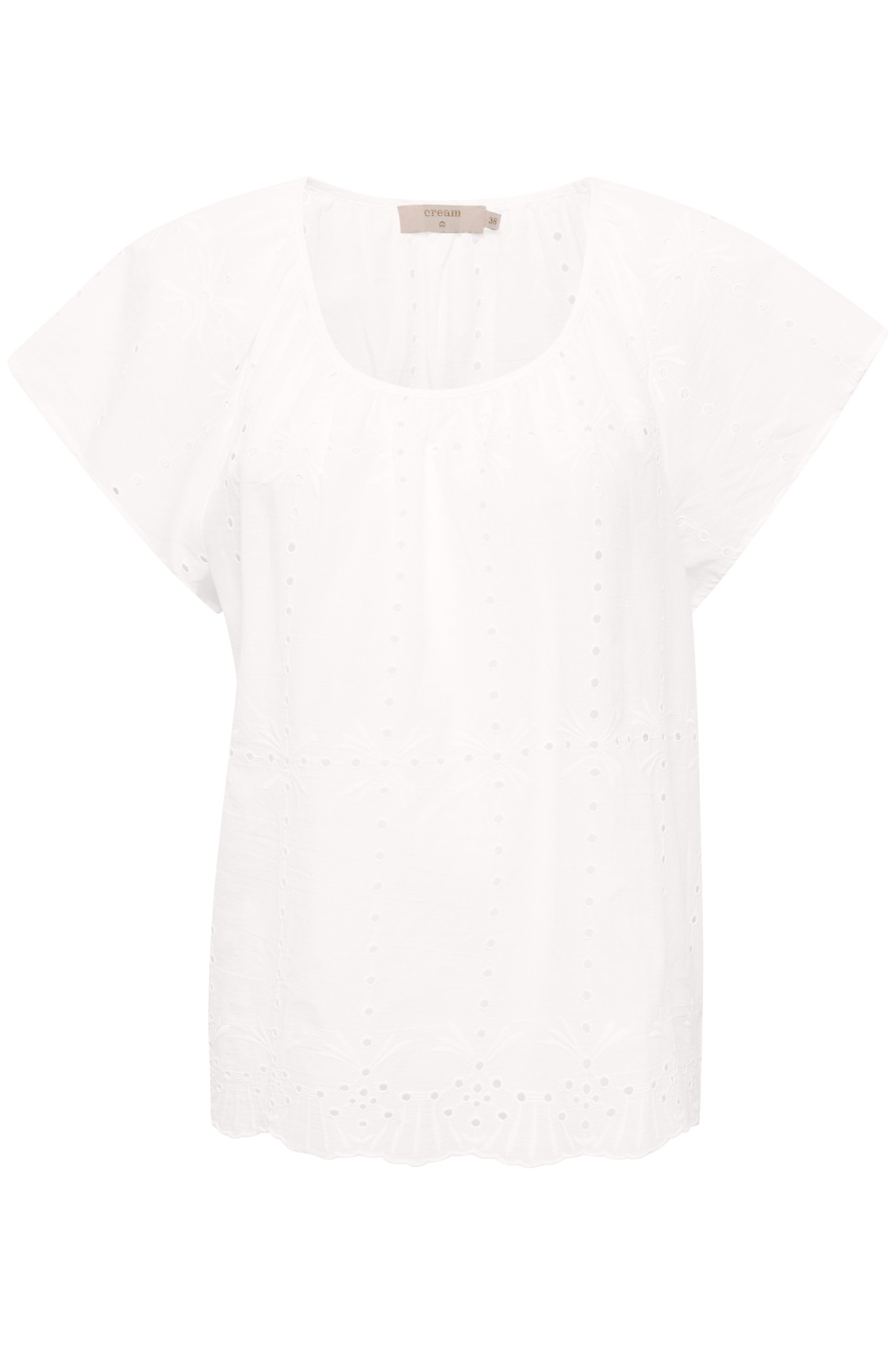 CREAM 10611190 Crmoccamia top snow white