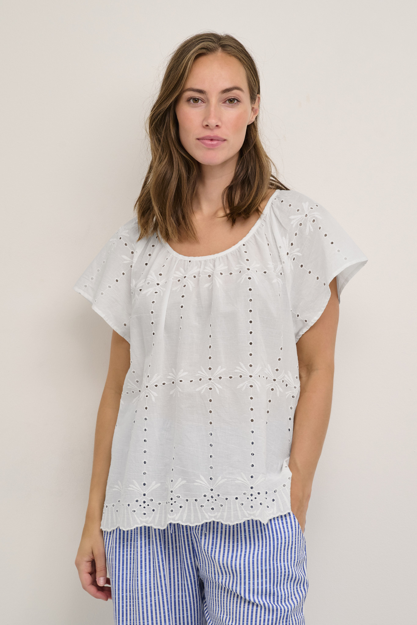 CREAM 10611190 Crmoccamia top snow white