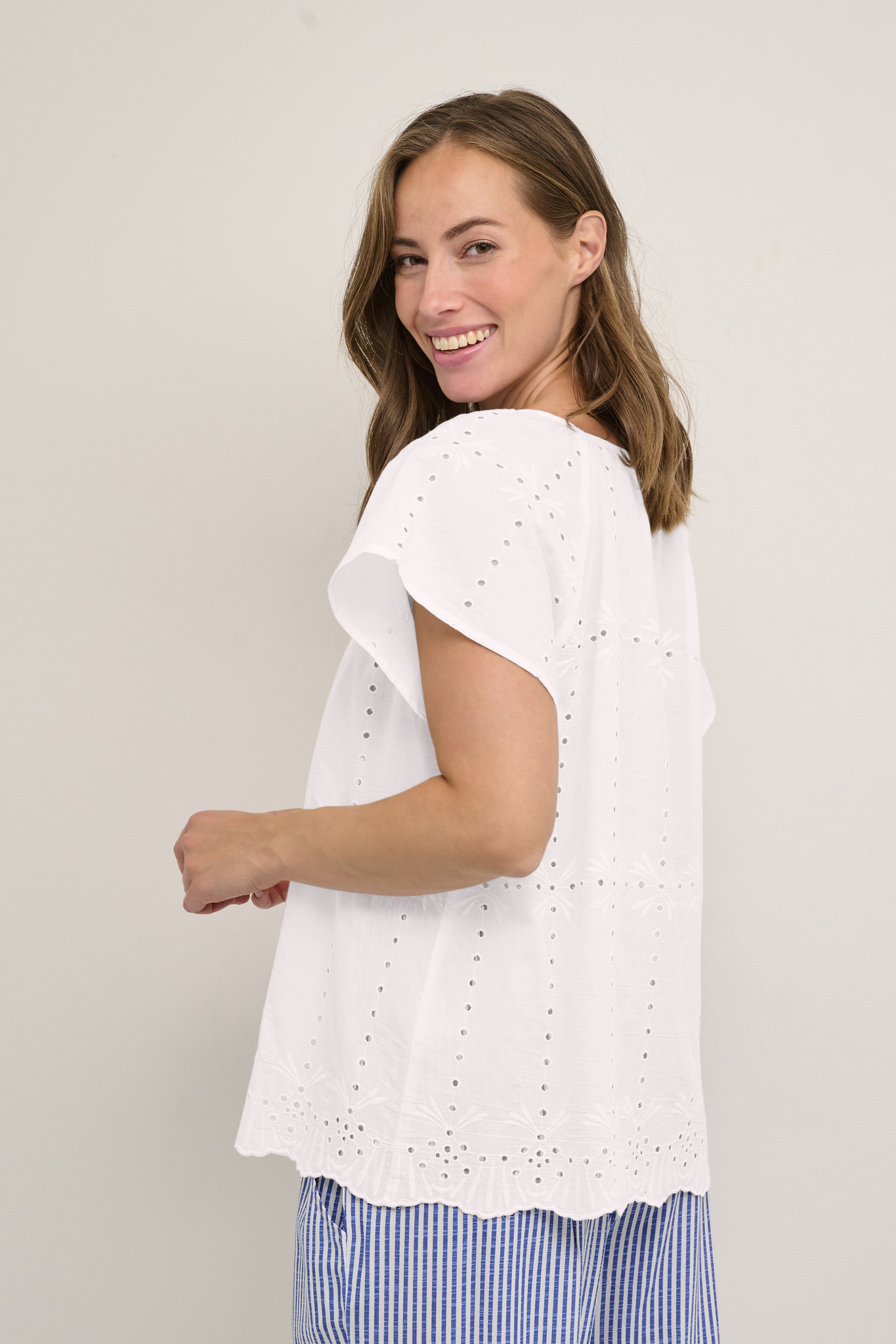 CREAM 10611190 Crmoccamia top snow white