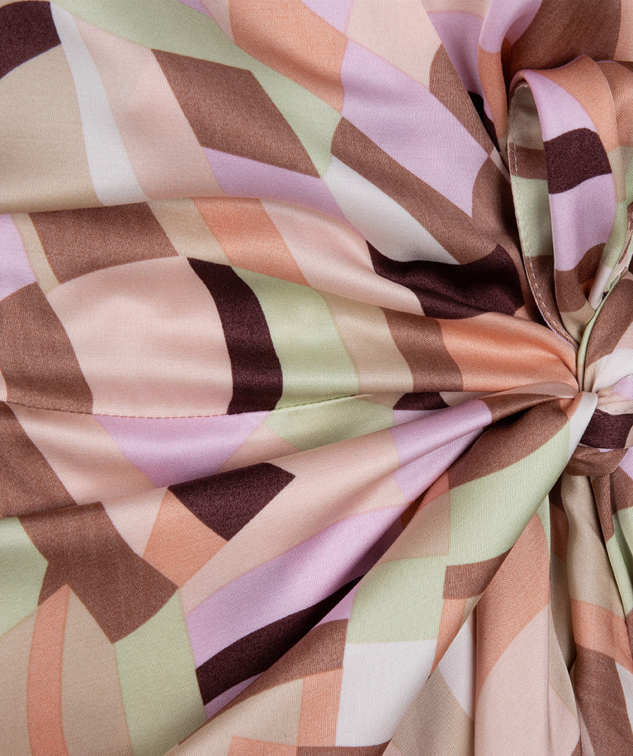 ESQUALO HS23.14209 Dress overlap geometric print print