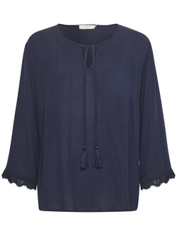 CREAM 10611713 Crbea 3/4 sleeve blouse total eclipse