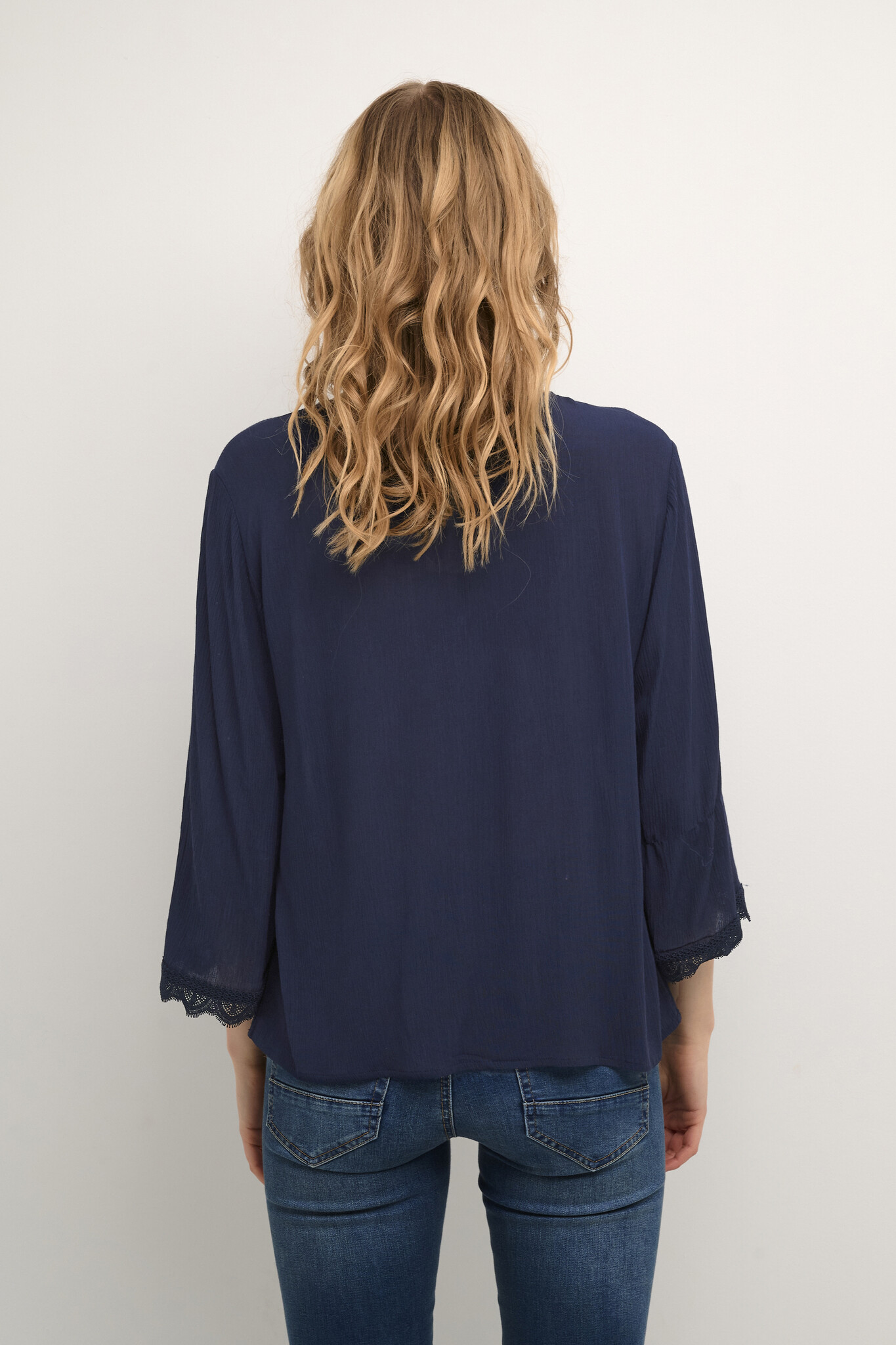 CREAM 10611713 Crbea 3/4 sleeve blouse total eclipse