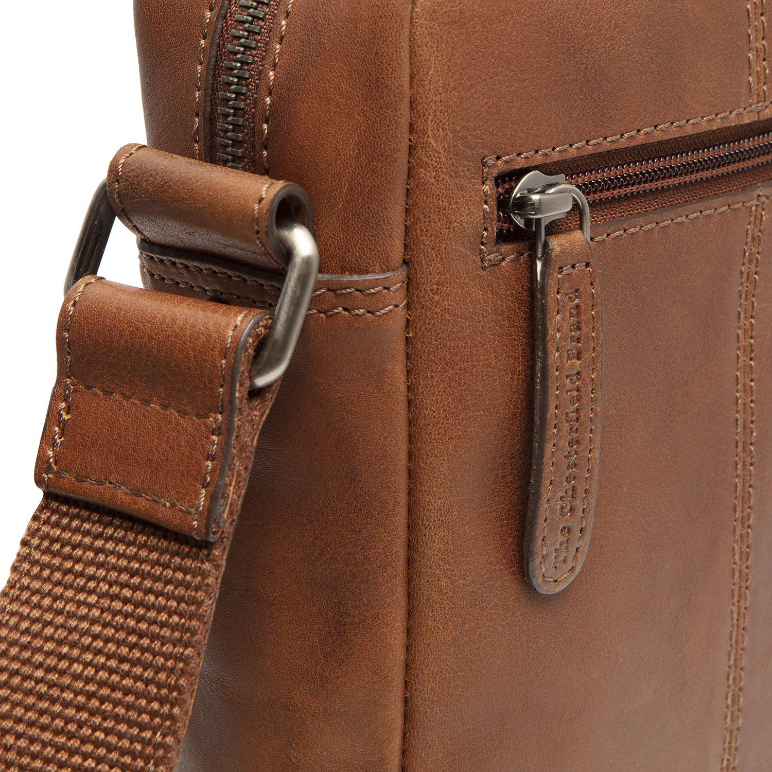 THE CHESTERFIELD BRAND Leren Schoudertas Cognac Troy