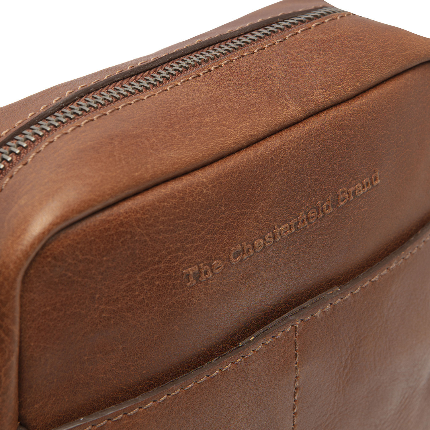 THE CHESTERFIELD BRAND Leren Schoudertas Cognac Troy