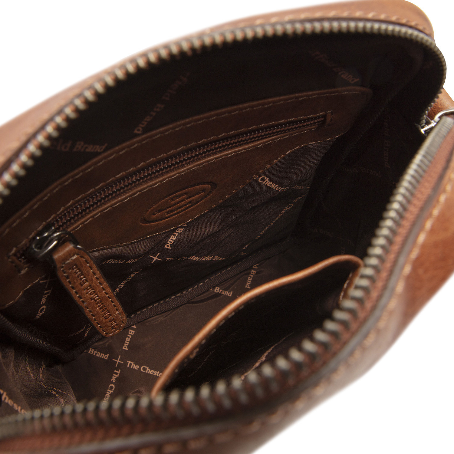 THE CHESTERFIELD BRAND Leren Schoudertas Cognac Troy