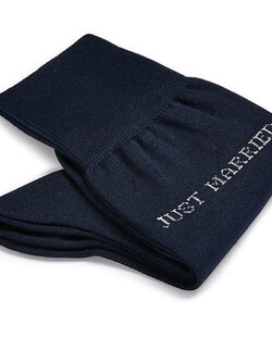 Carlo Lanza Donkerblauwe katoenen herensokken | Just Married