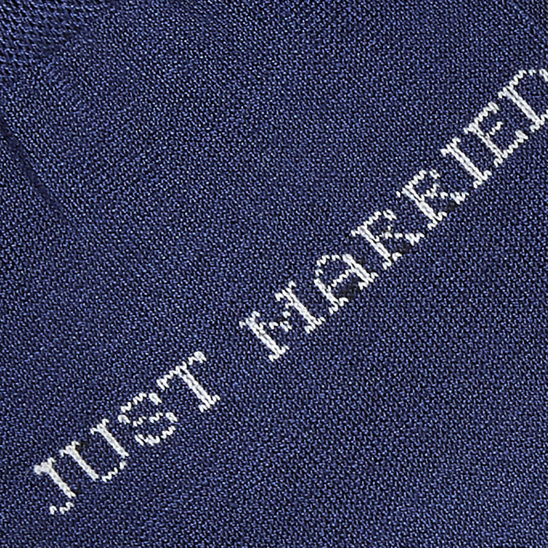 CARLO LANZA Blauwe katoenen herensokken | Just Married