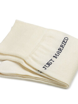 CARLO LANZA Ivoorwitte herensokken | Just Married