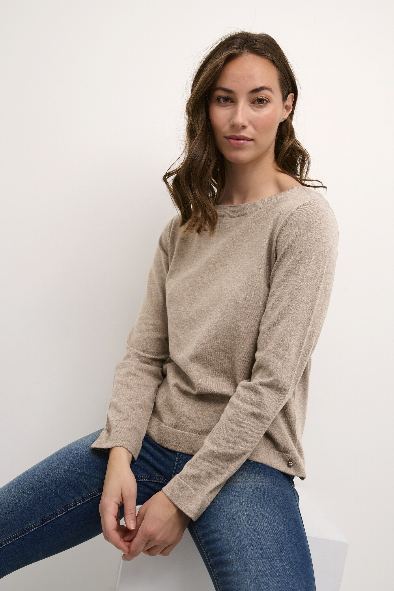 CREAM 10611709 Crdela knit pullover mountain trail m