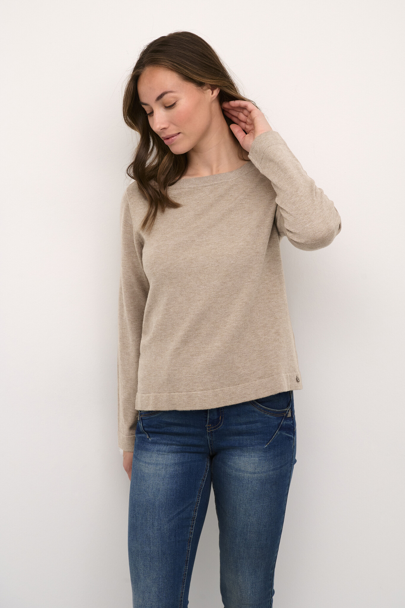 CREAM 10611709 Crdela knit pullover mountain trail m