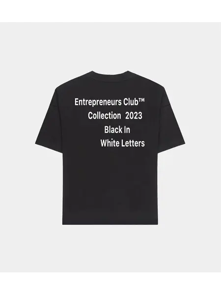 Entrepreneurs Club Oversized Black T-shirt