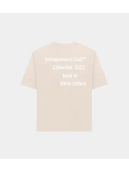 Entrepreneurs Club Oversized Sand T-shirt