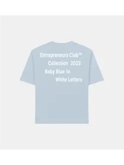 Entrepreneurs Club Oversized Baby Blue T-shirt