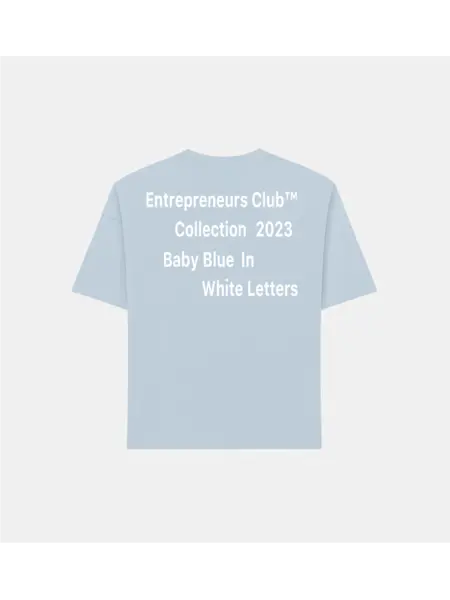 Entrepreneurs Club Oversized Baby Blue T-shirt