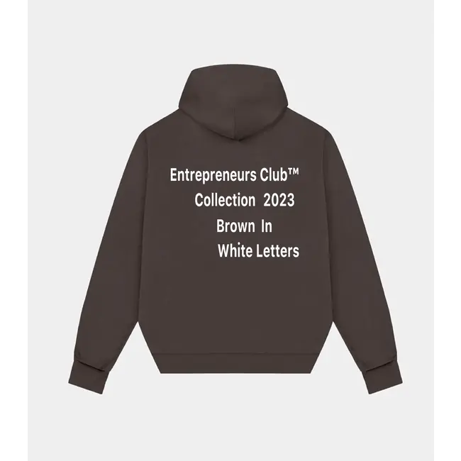 ENTREPRENEURS CLUB Entrepreneurs Cub Oversized Brown Hoodie