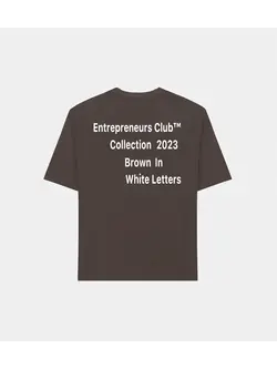 Entrepreneurs Club Oversized Brown T-shirt
