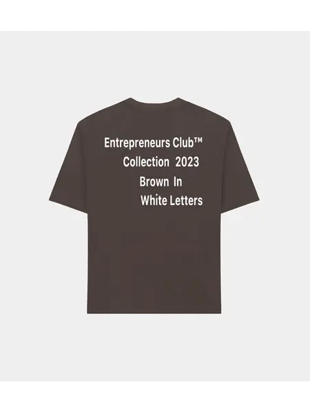 Entrepreneurs Club Oversized Brown T-shirt