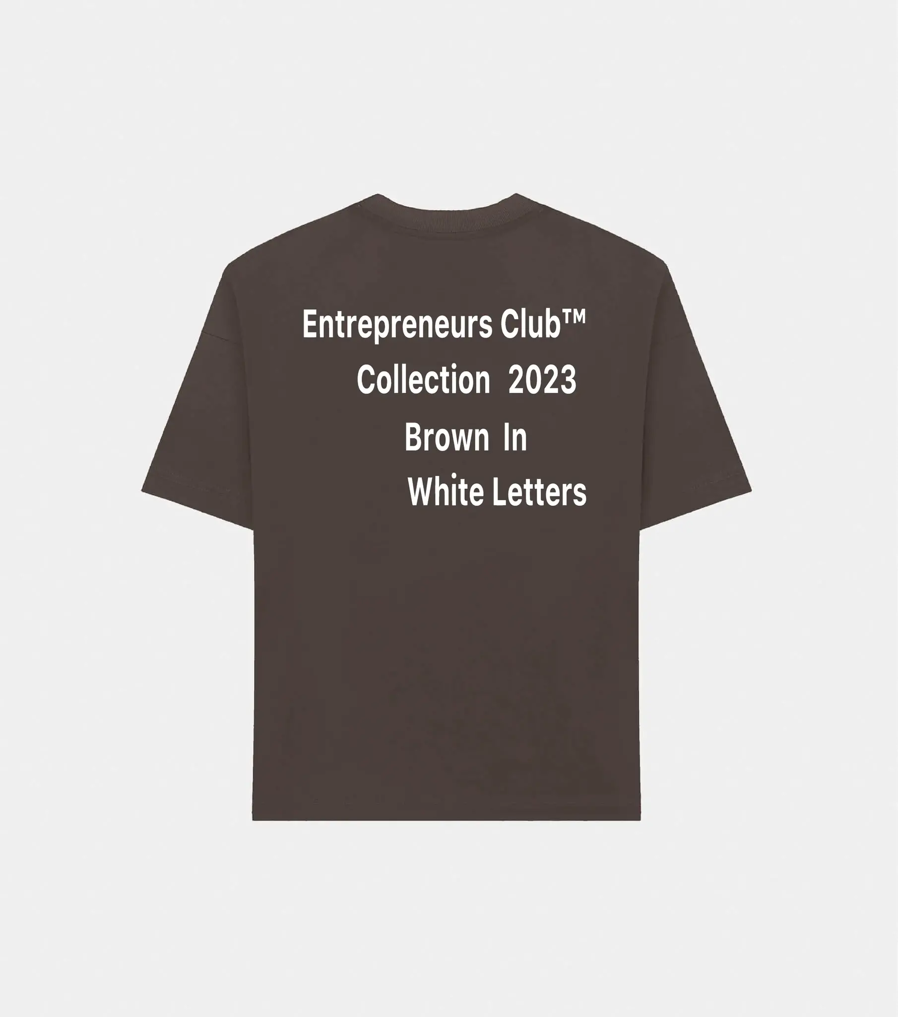 Entrepreneurs Club Oversized Brown T-shirt