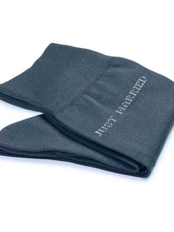 CARLO LANZA Petrol katoenen herensokken | Just Married