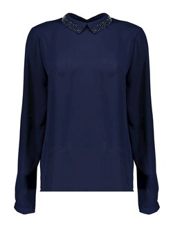 Geisha 33505-10 Top collar embr navy