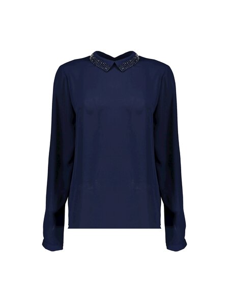 GEISHA 33505-10 Top collar embr navy