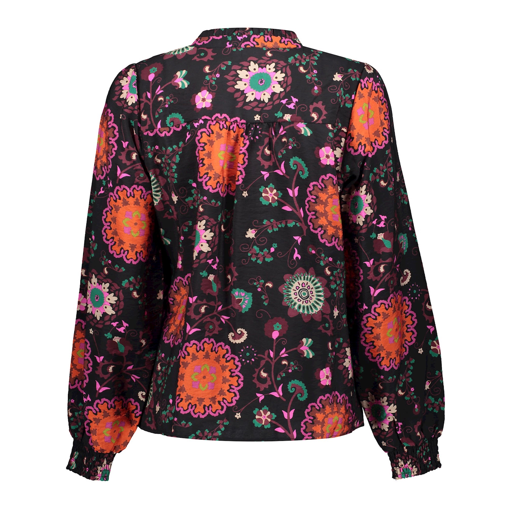 GEISHA 33691-20 Blouse black/burgundy/pink combi