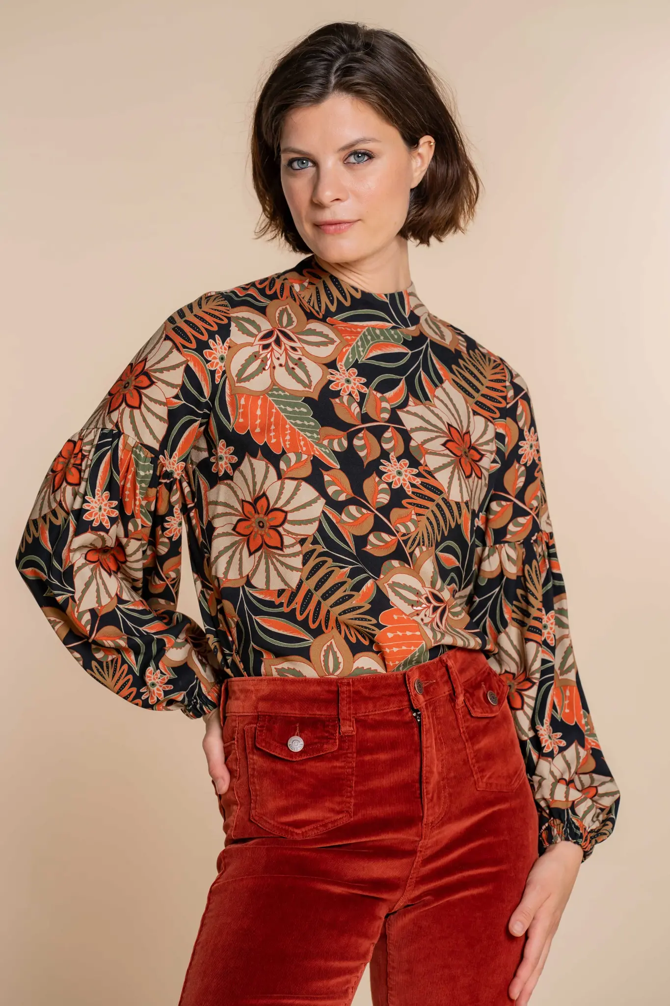 GEISHA 33662-20 Top black/green/orange combi