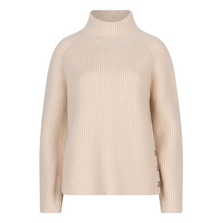 ESQUALO F23.07511 Sweater raglan snap button light sand