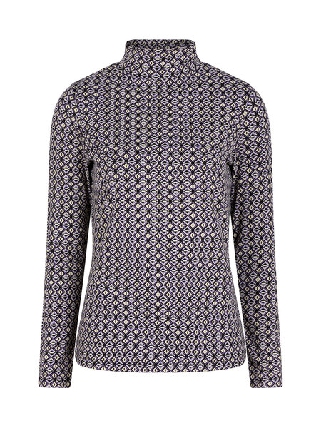 ESQUALO F23.30505 Top turtle graphic earth print