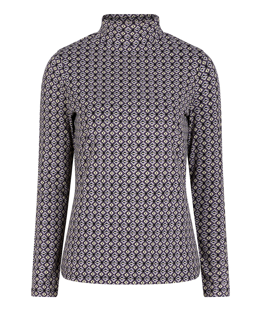 ESQUALO F23.30505 Top turtle graphic earth print