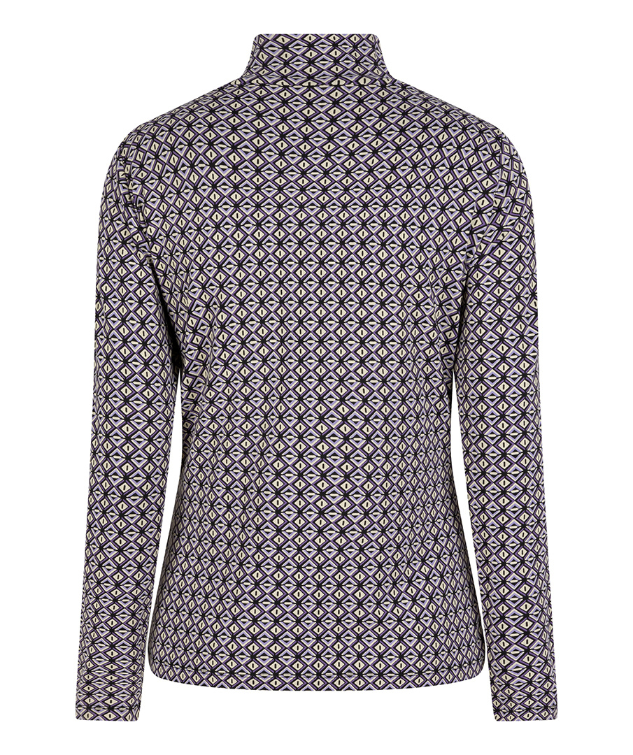 ESQUALO F23.30505 Top turtle graphic earth print