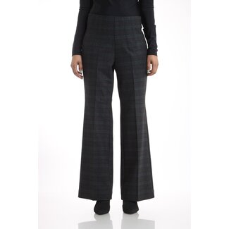 BIANCO 222185 DARK BLUE CLASSIC WIDE LEG CHECKS