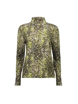 GEISHA TOP WITH COL 32893-60 00560- OLIVE GREEN/LIME/BROWN