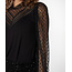 ESQUALO W23.30729 Top mesh v-neck black