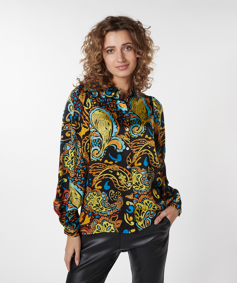 ESQUALO W23.15709 Blouse basic untamed party print