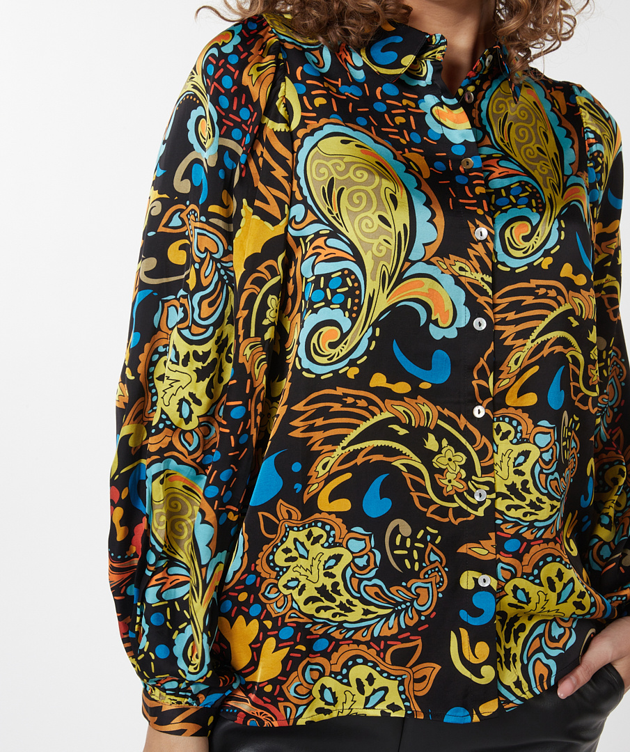 ESQUALO W23.15709 Blouse basic untamed party print