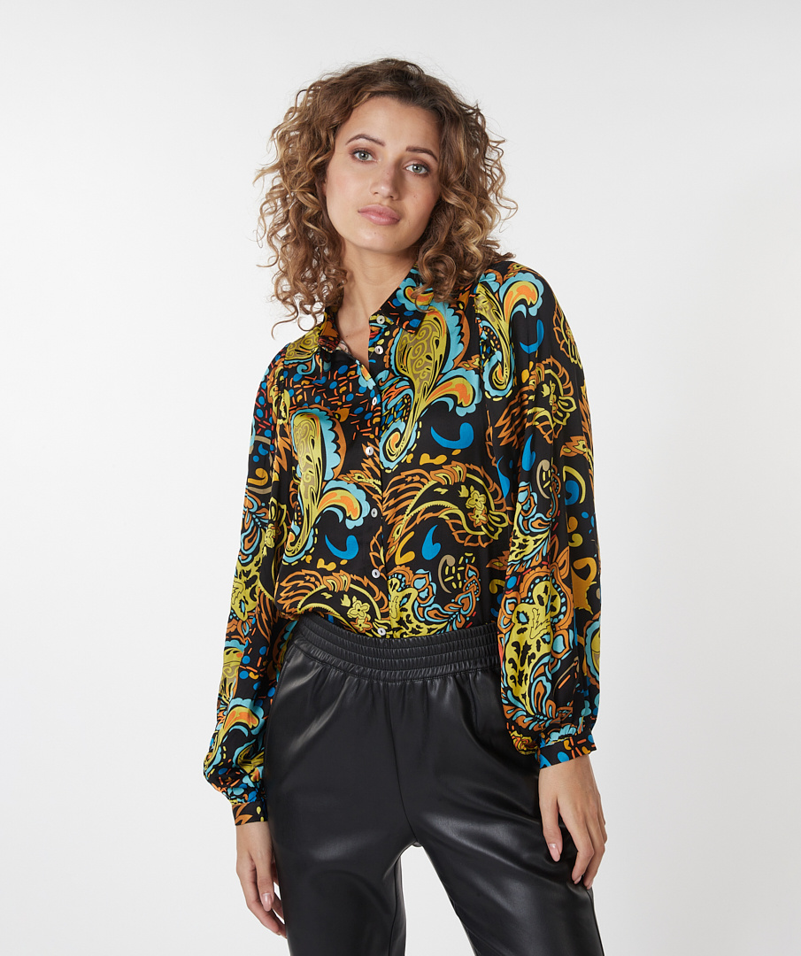 ESQUALO W23.15709 Blouse basic untamed party print