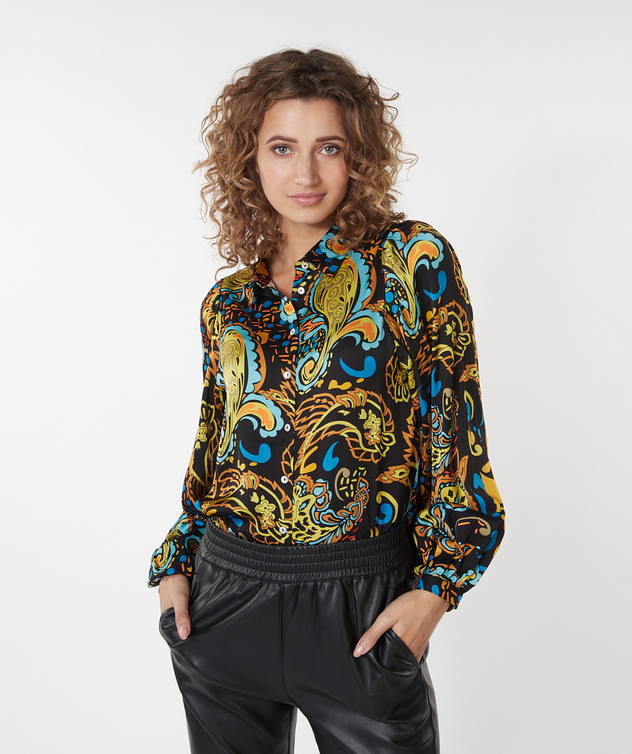 ESQUALO W23.15709 Blouse basic untamed party print