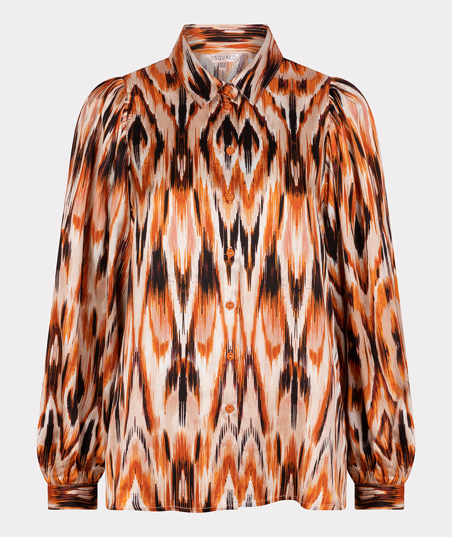 ESQUALO W23.14713 Blouse basic ethnic skins print