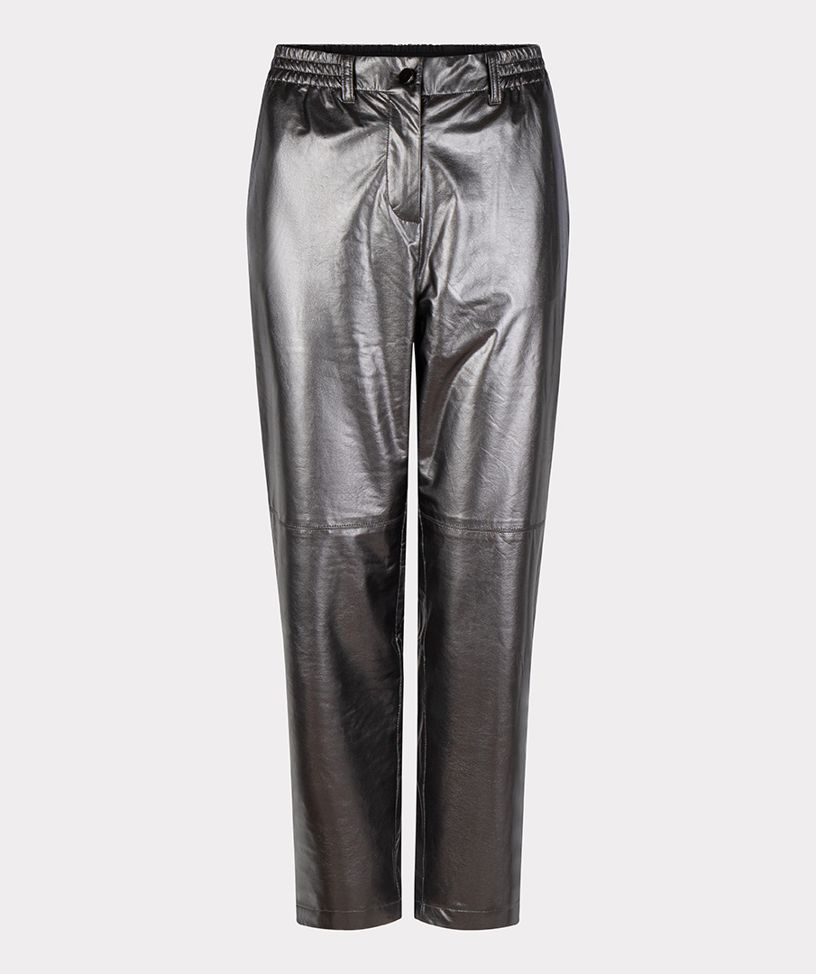 ESQUALO W23.11701 Trousers metallic pu silver