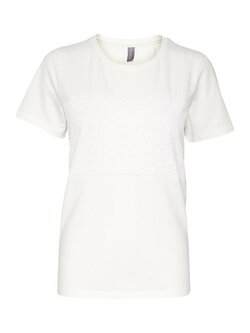 CULTURE CUgith Sequin T-Shirt 50110084 Spring Gardenia 500013