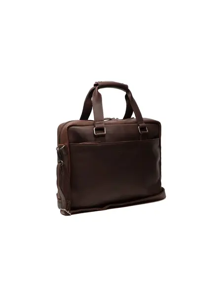 THE CHESTERFIELD BRAND Leren Laptoptas Bruin Manhattan