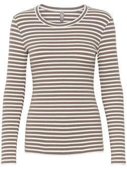 CULTURE 50110266 Cudolly ls t-shirt falcon/white strip