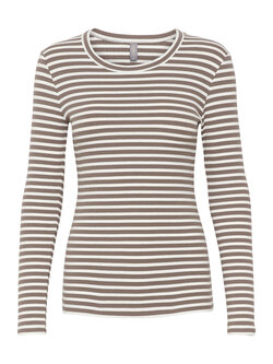 CULTURE 50110266 Cudolly ls t-shirt falcon/white strip