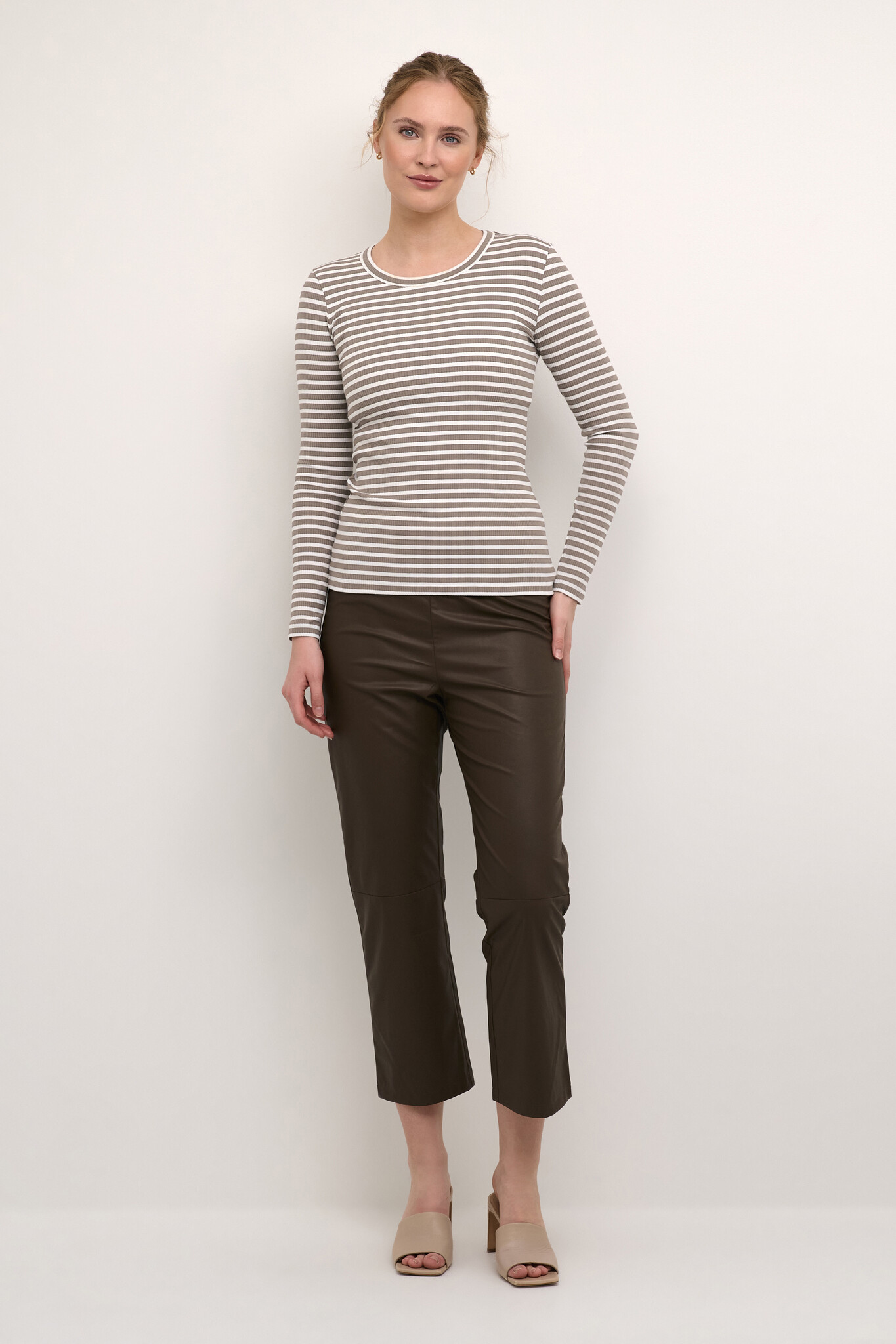 CULTURE 50110266 Cudolly ls t-shirt falcon/white strip